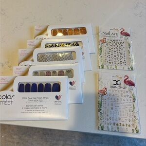 Color Street Nail Art Lot of 5 with 2 decal packs